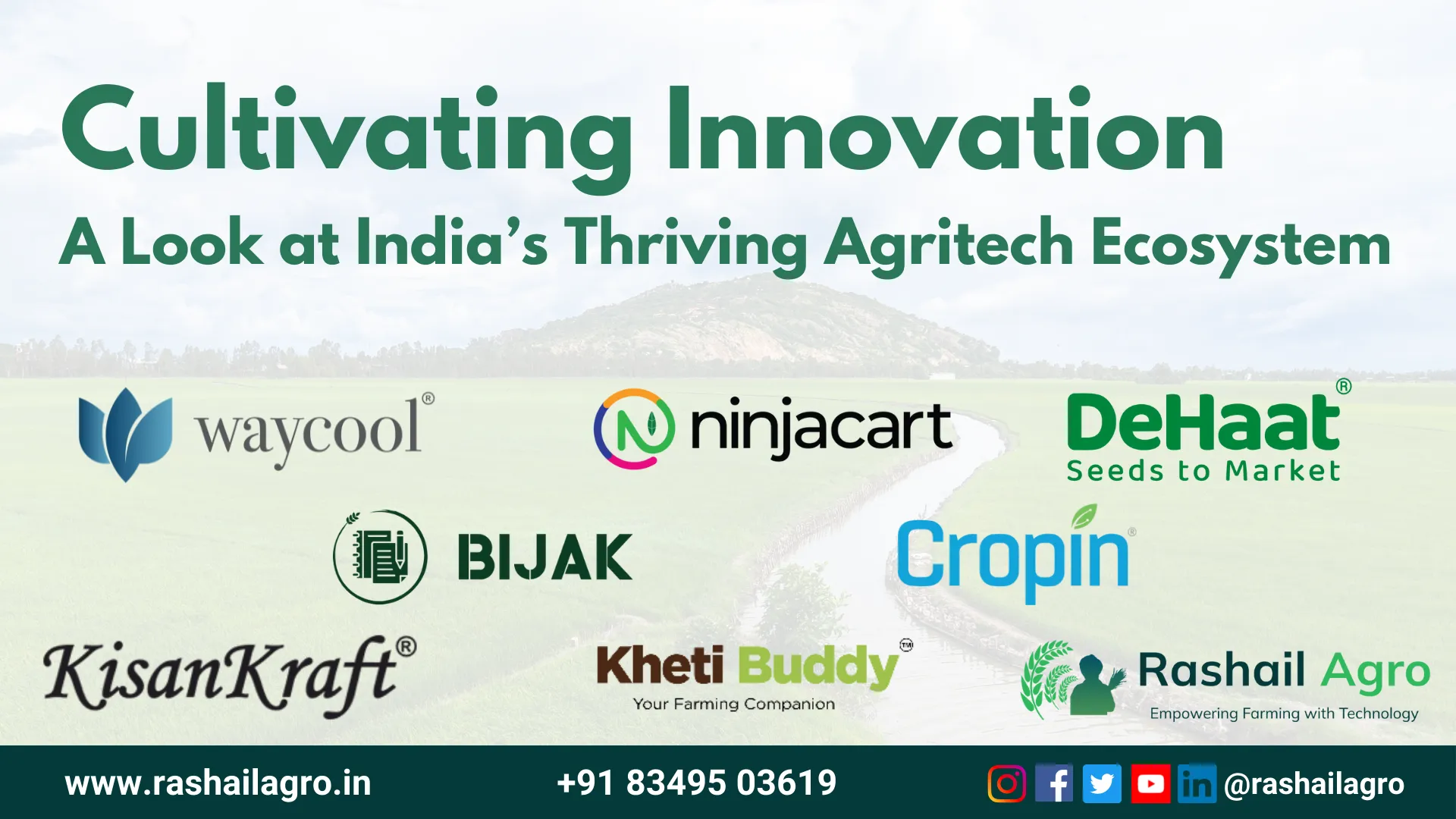 Indian’s Innovative Agritech Startups | An Article by Rashail Agro Cultivating Innovation: A Look at India’s Thriving Agritech Ecosystem